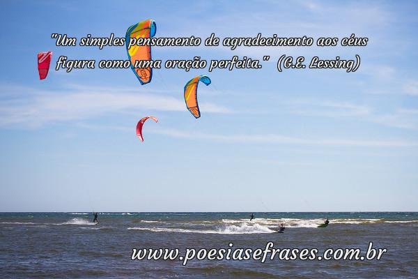 um simples pensamento de agradecimento