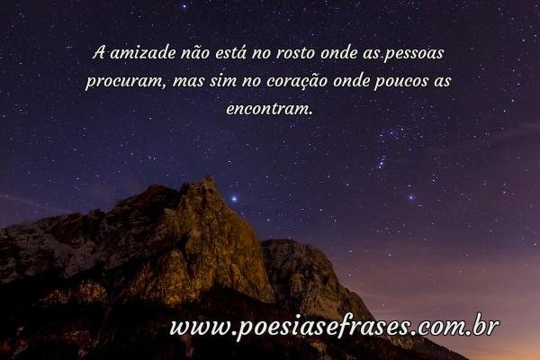 a amizade nao esta no rosto