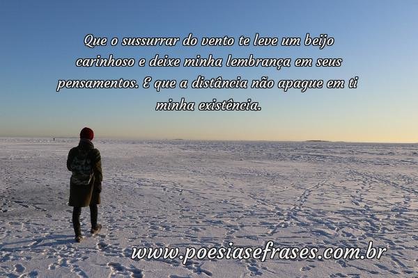 que o sussurrar do vento te leve um beijo