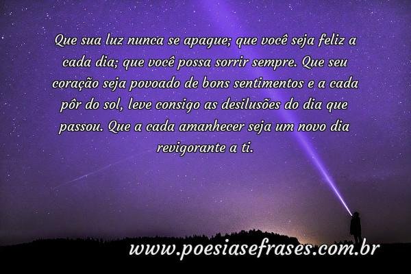 que sua luz nunca se apague