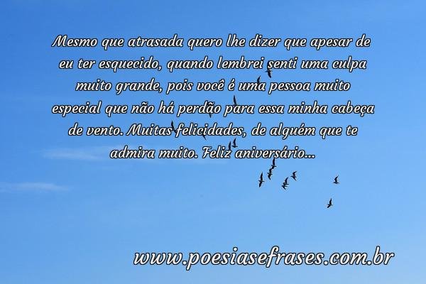 mesmo que atrasada