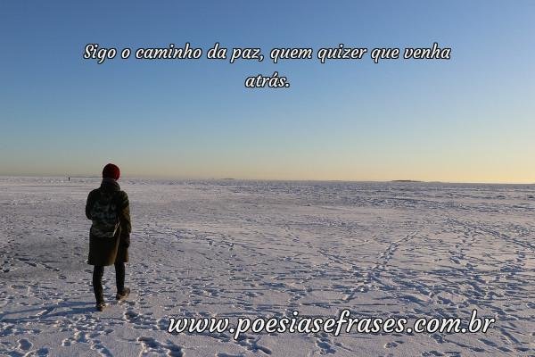 sigo o caminho da paz
