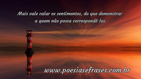 mais vale calar os sentimentos
