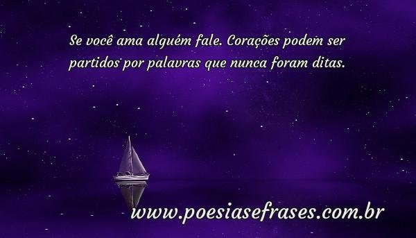 se voce ama alguem fale