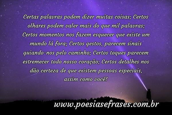 Certas palavras podem dizer muitas coisas - Poesias & Frases