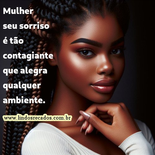 Mulher seu sorriso é tão contagiante que alegra qualquer ambiente.